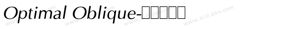 Optimal Oblique字体转换